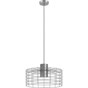 Eglo 43651 - Hanglamp aan een koord MILLIGAN 1xE27/40W/230V d. 48 cm zilver