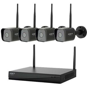 Slimme camera systeem + 4x camera met sensor 2K+ 12V IP65 Wi-Fi