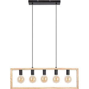 Rabalux 2294 - Hanglamp aan een koord INDIGO 5xE27/40W/230V zwart/beuk