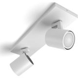 Philips Hue Runner opbouwspot - warm tot koelwit licht - 2-spots - wit - 1 dimmer switch