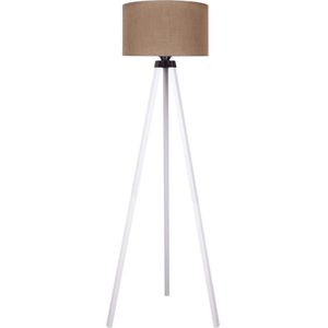 Duolla - Staande Lamp 1xE27/60W/230V bruin/wit