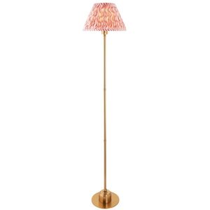 Endon 114786 - LED Dimbare oplaadbare vloerlamp BURLEY LED/1,5W/5V messing/roze