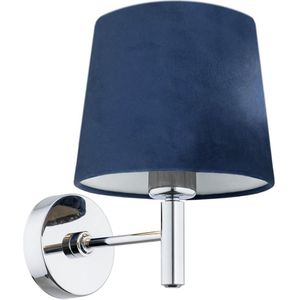 Argon 3908 - Wand Lamp BOLZANO 1xE27/15W/230V blauw/glanzend chroom