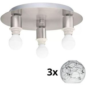 Eglo - LED Plafondlamp MY CHOICE 3xE14/4W/230V chroom/wit/zwart