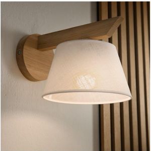 Brilagi - ANTHONY - LED Wandlamp - Eiken/Wit - 1xE14/40W/230V