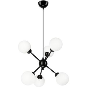 Hanglamp RUBBY BALL 6xE27/5W/230V zwart