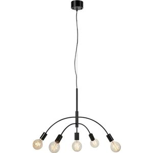 Markslöjd 108286 - Hanglamp aan een koord CYGNUS 5xE27/40W/230V zwart