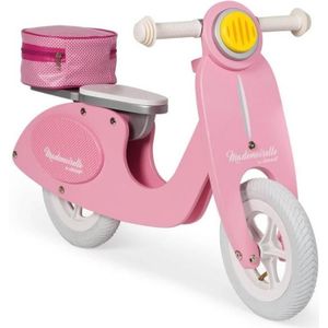 Janod - Roze Scooter Mademoiselle - Houten Loopfiets