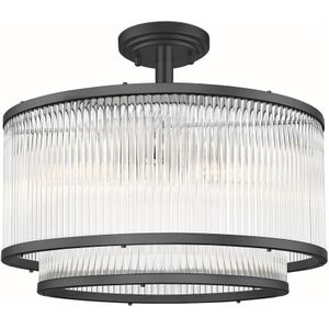 Zuma Line C0528-05H-P7AC - Hanglamp met vaste pendel SERGIO 5xE14/60W/230V zwart