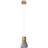 Sollux SL.0964 - Hanglamp aan een koord QUBIC 1xE27/60W/230V beton/hout grijs