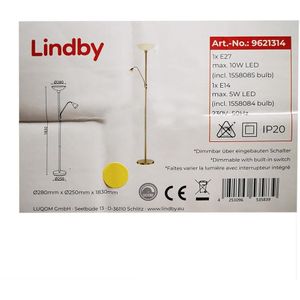 Lindby - Staande lamp JOST 1xE27/10W/230V + 1xE14/5W