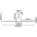 Plafondventilator - Zwart - Kunststof