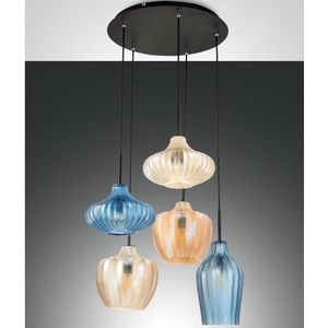 Fabas Luce 3725-49-363 - Hanglamp aan een koord OLBIA 5xE27/40W/230V