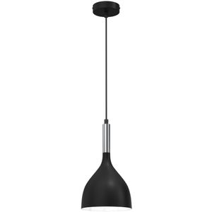 Hanglamp aan een koord NOAK 1xE27/60W/230V zwart/glanzend chroom