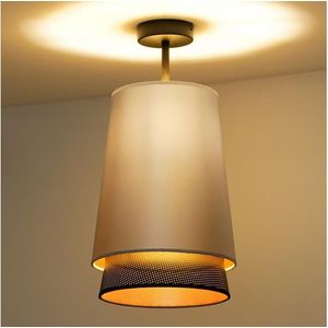 Duolla - Bevestigde hanglamp BELL SHINY 1xE27/15W/230V zilver/zwart