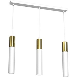 Hanglamp aan een koord CASSA 3xGU10/8W/230V wit/gouden