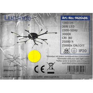 Lucande - Dimbare LED plafondlamp CUERNO LED/36W/230V