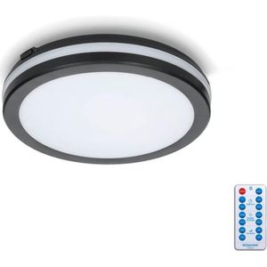 LED Badkamer plafondlamp met sensor LED/12W/230V diameter 20 cm zwart + AB