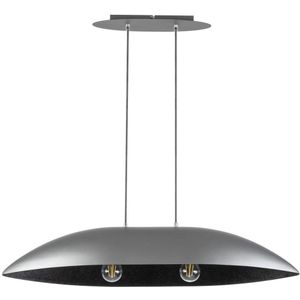 Hanglamp aan een koord GONDOLA 2xE27/60W/230V zilver/zwart