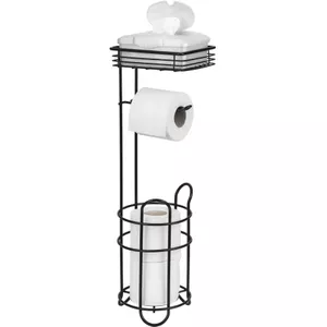 Toiletpapierhouder met doos voor vochtige doekjes, roestvrij Toiletpapierhouder met doos voor vochtige doekjes, roestvrij
