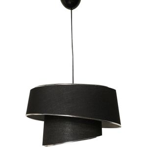Hanglamp aan een koord BARETTE 1xE27/60W/230V zwart/glanzend chroom