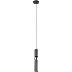 ITALUX PND-14290-1-GR - Hanglamp aan een koord ISIDORA 1xGU10/25W/230V antraciet/chroom