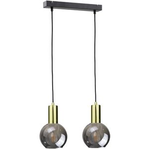 Hanglamp aan koord UPRA 2xE27/60W/230V zwart/gouden