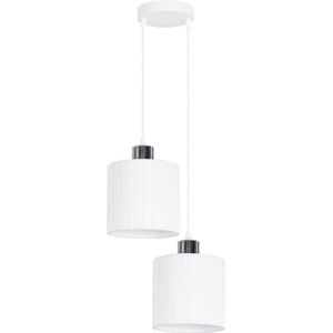 Hanglamp aan een koord BIZO 2xE27/60W/230V wit/grijs