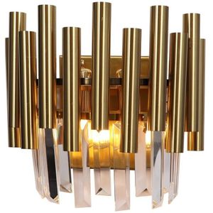 Kristallen wandlamp MADISON 2xE14/40W/230V goud