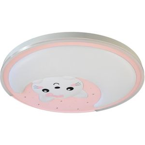 LED Plafondlamp kinderkamer MOONCAT LED/34W/230V roze