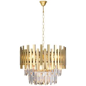 Kristallen kroonluchter aan ketting ASPEN GOUD 6xE14/40W/230V