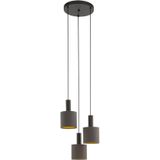 EGLO Concessa 1 Hanglamp - E27 - Ø 42 cm - Donkerbruin/Cappucino/Goud