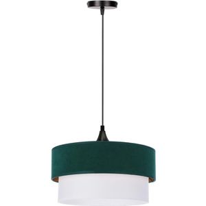Hanglamp aan een koord SINAGRA 1xE27/60W/230V groen/wit