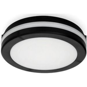 LED Badkamer plafondlamp LED/12W/230V IP65 diameter 20 cm zwart