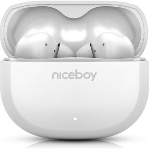Niceboy Pins 4 - Draadloze ANC oordopjes 400 mAh + 2x 50 mAh IPX4 wit