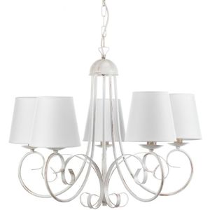 ONLI - Hanglamp aan een ketting POMPEI 5xE14/6W/320V wit