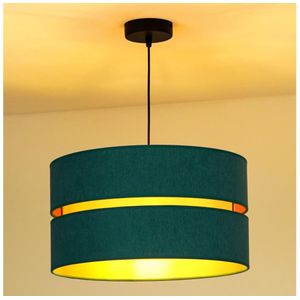 Duolla - Hanglamp aan een koord DUO 1xE27/15W/230V diameter 40 cm turquoise/goud