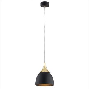 Argon 4905 - Hanglamp aan een koord MURANO 1xE27/15W/230V zwart/gouden