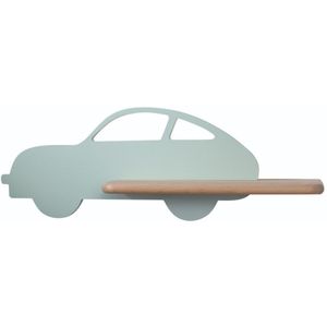 LED kinderwandlamp met plank CAR LED/5W/230V groen/hout