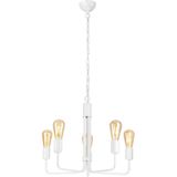 Hanglamp aan een ketting TIFFANY 5xE27/60W/230V wit