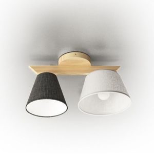 Plafondlamp YOKE 2xE14/40W/230V licht hout