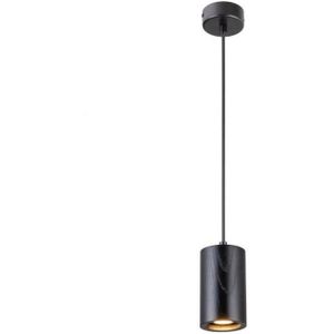 Hanglamp aan een koord 1xGU10/10W/230V essehout/massief hout zwart