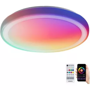 Modern LED ceiling light 36W 50cm with remote control geometry round black and white dimmable recessed for living room bedroom kitchen