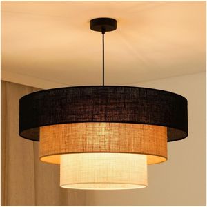 Brilagi - Hanglamp ASPEN LUNETA 1xE27/15W/230V pr. 60 zwart/beige/crème