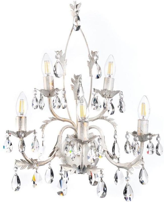 ONLI - Kristallen Wandlamp Teresa - Ivoor - 5-lamps - K9-kristalglas