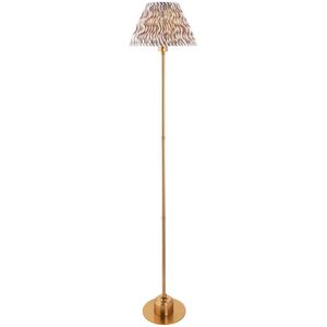 Endon 114785 - LED Dimbare oplaadbare vloerlamp BURLEY LED/1,5W/5V messing/grijs