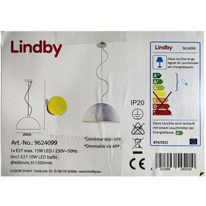 Lindby - LED RGB Dimbare hanglamp aan een koord CAROLLE LED/10W/230V