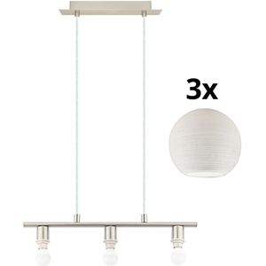 Eglo - LED Hanglamp aan een koord MY CHOICE 3xE14/4W/230V chroom/wit