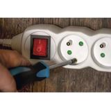 Verlengsnoer met schakelaar 4Z 10m wit