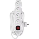 Verlengsnoer met schakelaar 4Z 10m wit